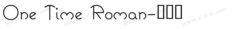 One Time Roman字体转换